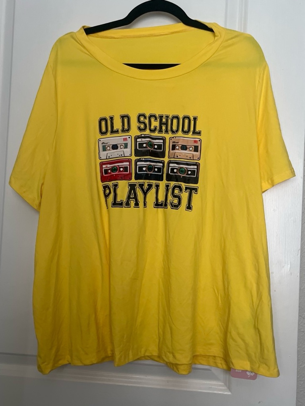Old School Playlist Graphic Tee - Yellow Short Sleeve
